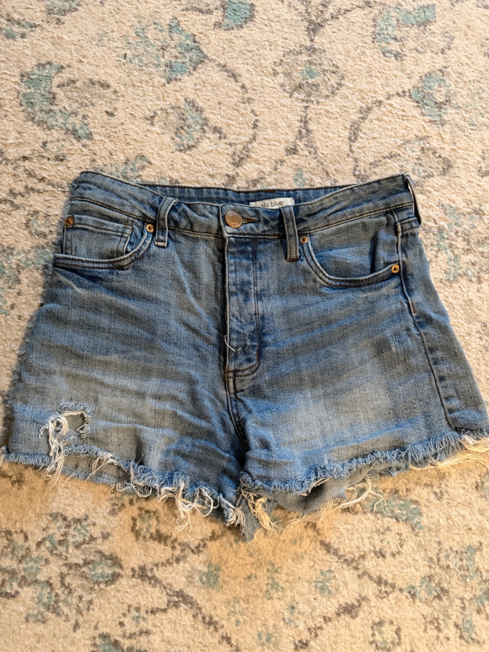 STS Blue Distressed Light Blue Denim Jean Shorts